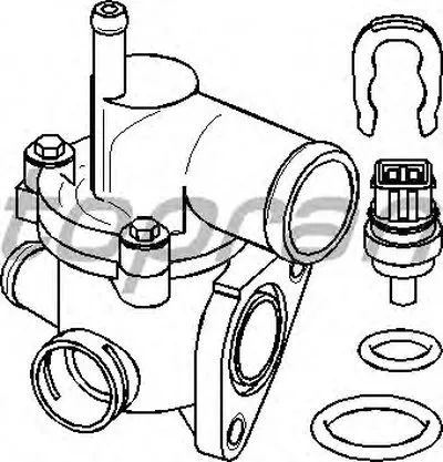 Термостат, охлаждающая жидкость TOPRAN купить