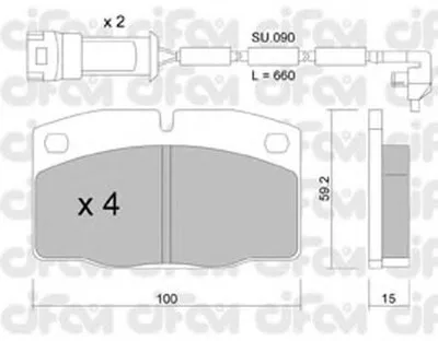 Комплект тормозных колодок, дисковый тормоз CIFAM купить