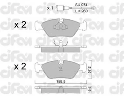 Комплект тормозных колодок, дисковый тормоз CIFAM купить