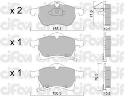Комплект тормозных колодок, дисковый тормоз CIFAM купить
