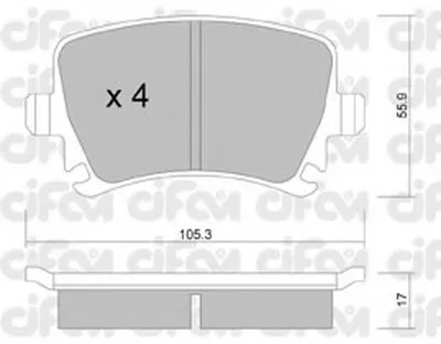Комплект тормозных колодок, дисковый тормоз CIFAM купить