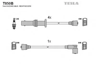 Комплект проводов зажигания TESLA купить