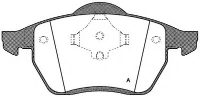 Комплект тормозных колодок, дисковый тормоз ADVANCE OPEN PARTS купить