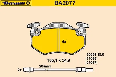 Комплект тормозных колодок, дисковый тормоз BARUM купить