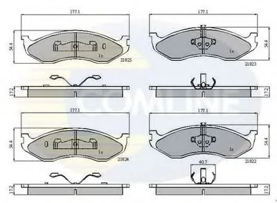 Комплект тормозных колодок, дисковый тормоз Comline COMLINE купить