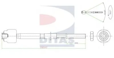 Осевой шарнир, рулевая тяга DITAS купить