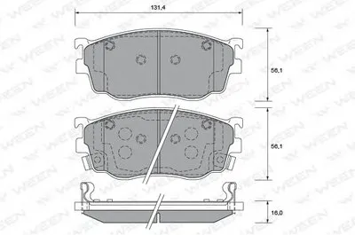 Комплект тормозных колодок, дисковый тормоз WEEN купить