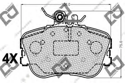 Комплект тормозных колодок, дисковый тормоз DJ PARTS купить