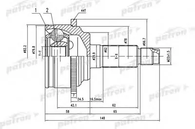 Шарнирный комплект, приводной вал PATRON купить