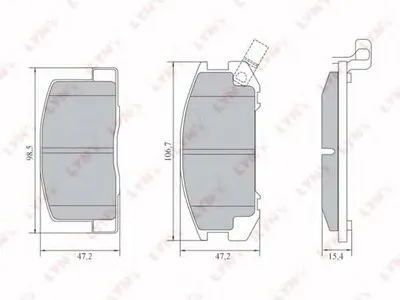 Комплект тормозных колодок, дисковый тормоз LYNXauto купить