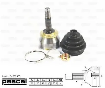 Шарнирный комплект, приводной вал PASCAL купить