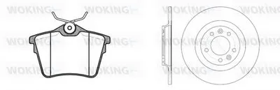 Комплект тормозов, дисковый тормозной механизм WOKING купить