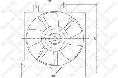 Вентилятор, охлаждение двигателя STELLOX купить