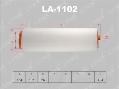Воздушный фильтр LYNXauto купить