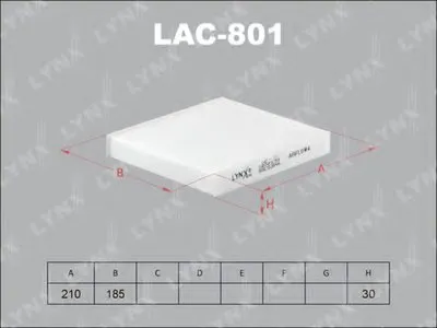 Фильтр, воздух во внутренном пространстве LYNXauto купить