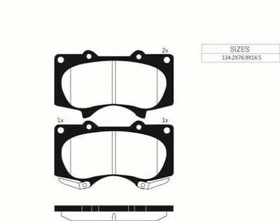 Комплект тормозных колодок, дисковый тормоз Front brake pads for TOYOTA/LEXUS/MITSUBISHI GOODWILL купить