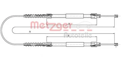 Трос, стояночная тормозная система COFLE METZGER купить