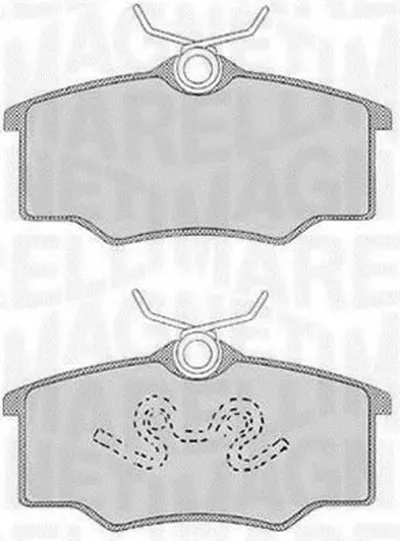 Комплект тормозных колодок, дисковый тормоз MAGNETI MARELLI купить