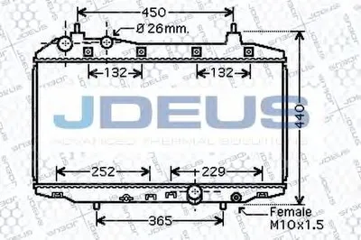 Радиатор, охлаждение двигателя JDEUS купить