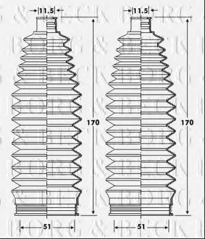 Пыльник, рулевое управление BORG & BECK купить