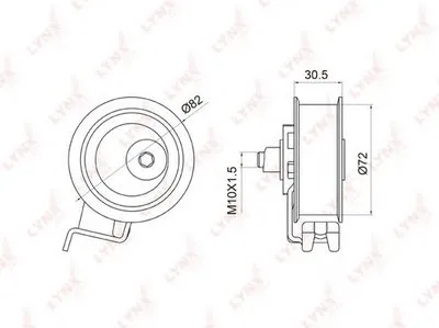 Натяжной ролик, ремень ГРМ LYNXauto купить