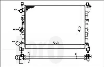 Радиатор, охлаждение двигателя LORO купить