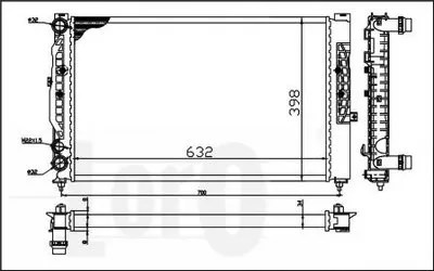 Радиатор, охлаждение двигателя LORO купить