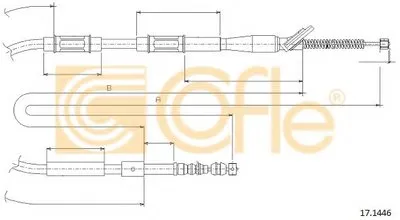 Трос, стояночная тормозная система COFLE купить