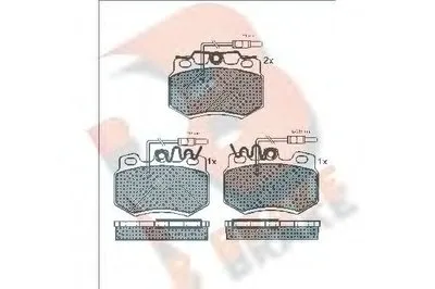 Комплект тормозных колодок, дисковый тормоз R BRAKE купить