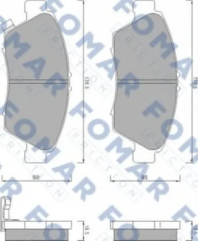 Комплект тормозных колодок, дисковый тормоз FOMAR Friction купить