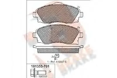 Комплект тормозных колодок, дисковый тормоз R BRAKE купить