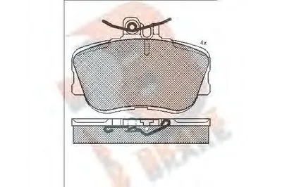 Комплект тормозных колодок, дисковый тормоз R BRAKE купить