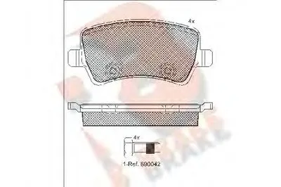 Комплект тормозных колодок, дисковый тормоз R BRAKE купить