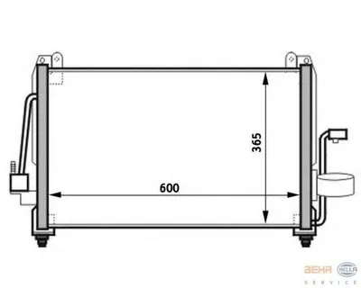 Конденсатор, кондиционер BEHR HELLA SERVICE HELLA купить