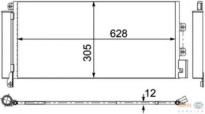 Конденсатор, кондиционер BEHR HELLA SERVICE HELLA купить