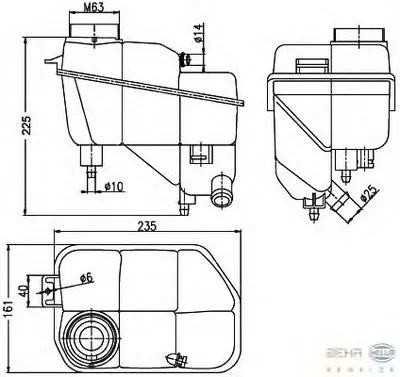 Компенсационный бак, охлаждающая жидкость BEHR HELLA SERVICE купить
