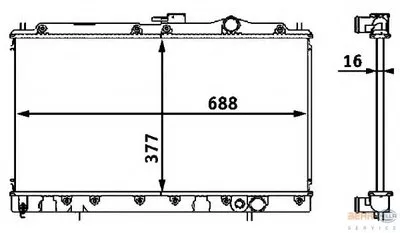 Радиатор, охлаждение двигателя BEHR HELLA SERVICE HELLA купить