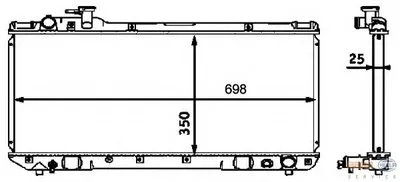 Радиатор, охлаждение двигателя BEHR HELLA SERVICE HELLA купить