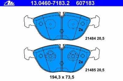 Комплект тормозных колодок, дисковый тормоз ATE купить