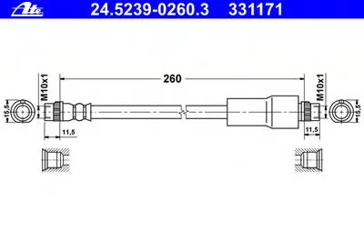 Тормозной шланг ATE купить