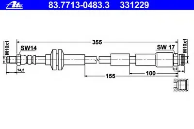 Тормозной шланг ATE купить
