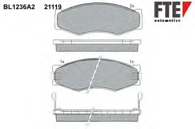 Комплект тормозных колодок, дисковый тормоз FTE купить