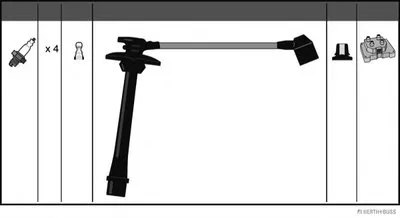 Комплект проводов зажигания HERTH+BUSS JAKOPARTS купить