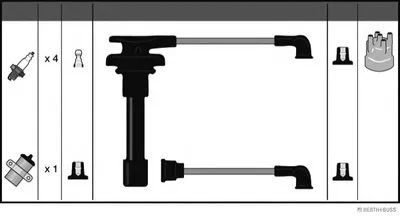 Комплект проводов зажигания HERTH+BUSS JAKOPARTS купить