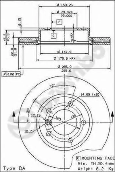 Тормозной диск COATED DISC LINE BREMBO купить