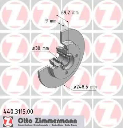 Тормозной диск ZIMMERMANN купить