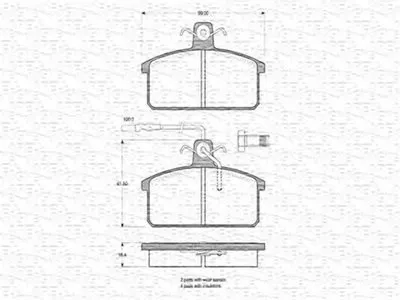 Комплект тормозных колодок, дисковый тормоз MAGNETI MARELLI купить
