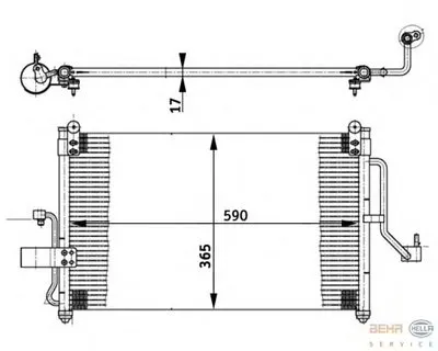 Конденсатор, кондиционер BEHR HELLA SERVICE купить