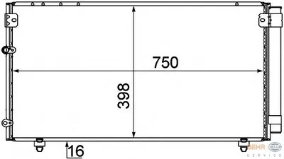 Конденсатор, кондиционер BEHR HELLA SERVICE купить