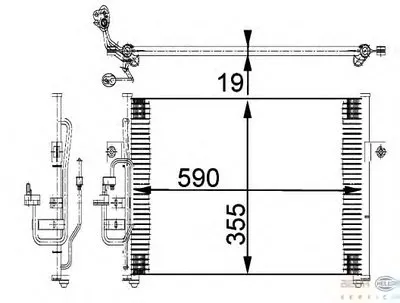 Конденсатор, кондиционер BEHR HELLA SERVICE купить